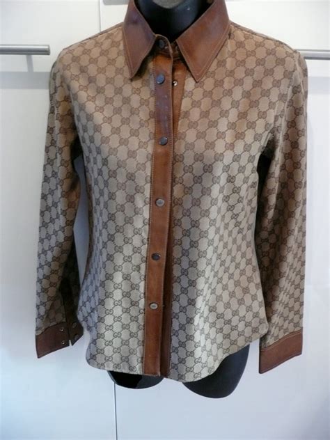 brown gucci blouse